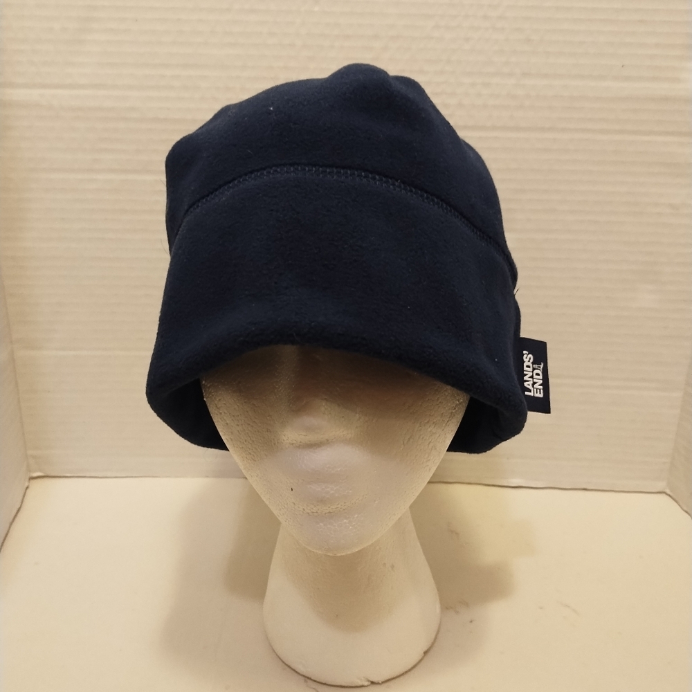 Lands' End Unisex Dark Blue Fleece Bucket Hat Size Large
